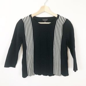 TopShop Knit Top Scalloped Hem Top Size 2
